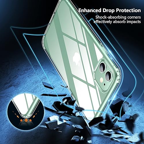 Miniatura 2 de SPIDERCASE Funda diseñada para iPhone 11, transparente, no amarillenta, funda delgada para iPhone 11 de 6.1 pulgadas (transparente)