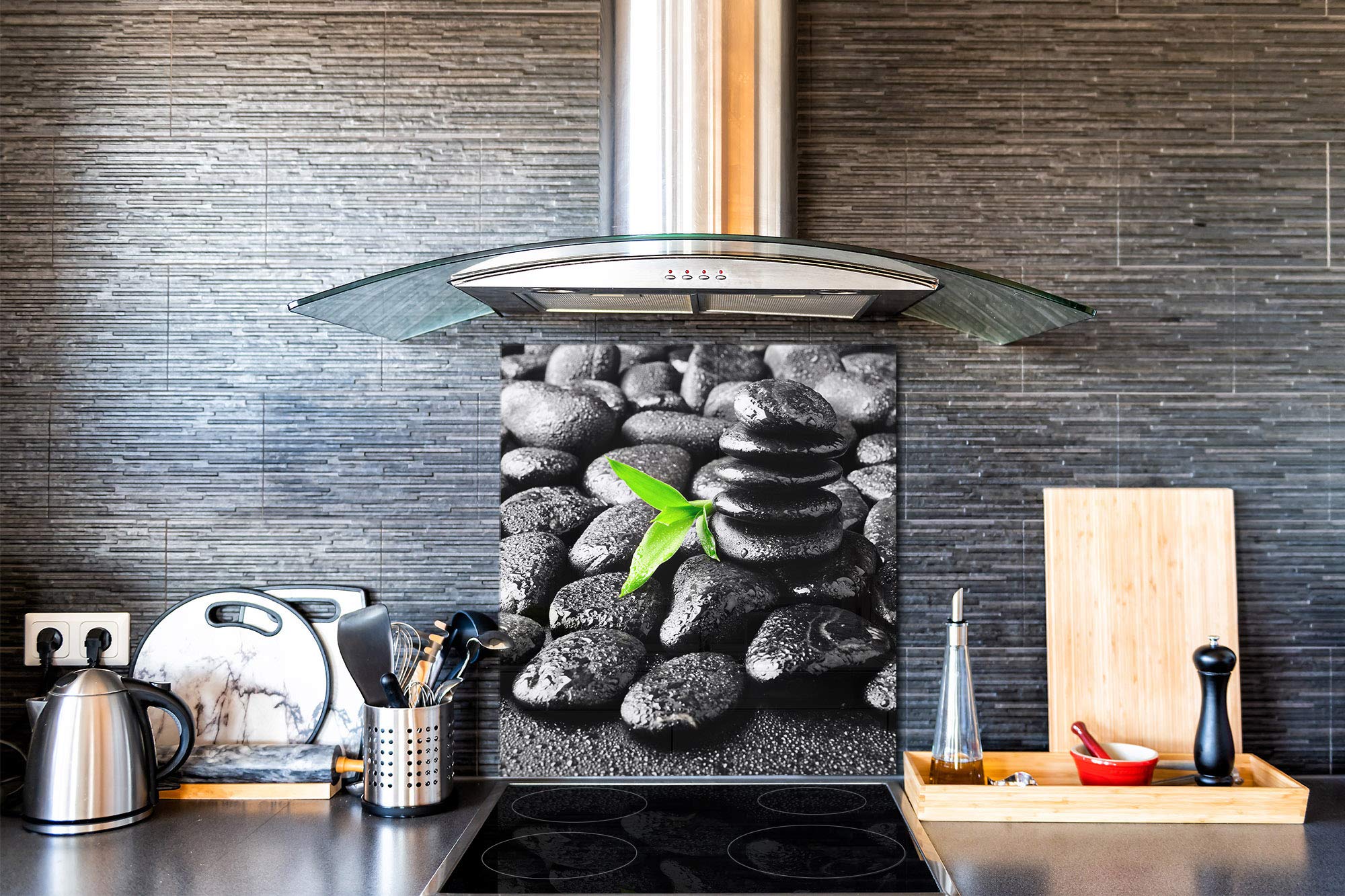 Crédence De Cuisine En Verre Trempé Antidérapant - Design Herbes Et épices, Protection Murale élégante