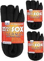 Loritta Thermal Socks for Men - Winter Warm Socks for Extreme Cold, Fleece Lined, 7x Warmer, One Size Fits 9-13