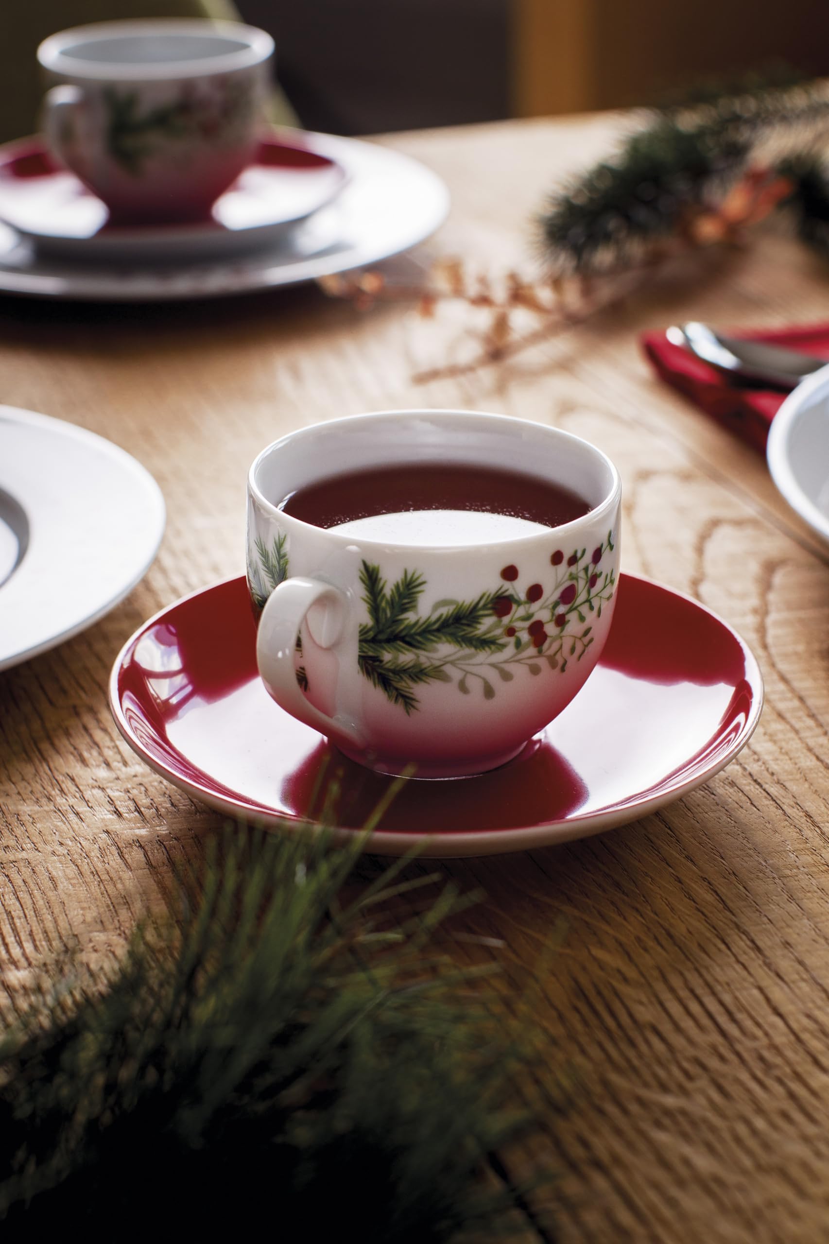 KAHLA 050104A10470C Aronda Hello Winter Kaffee-Set 18tlg. | Kaffeeservice mit Weihnachtsmotiv für 6 Personen aus Porzellan