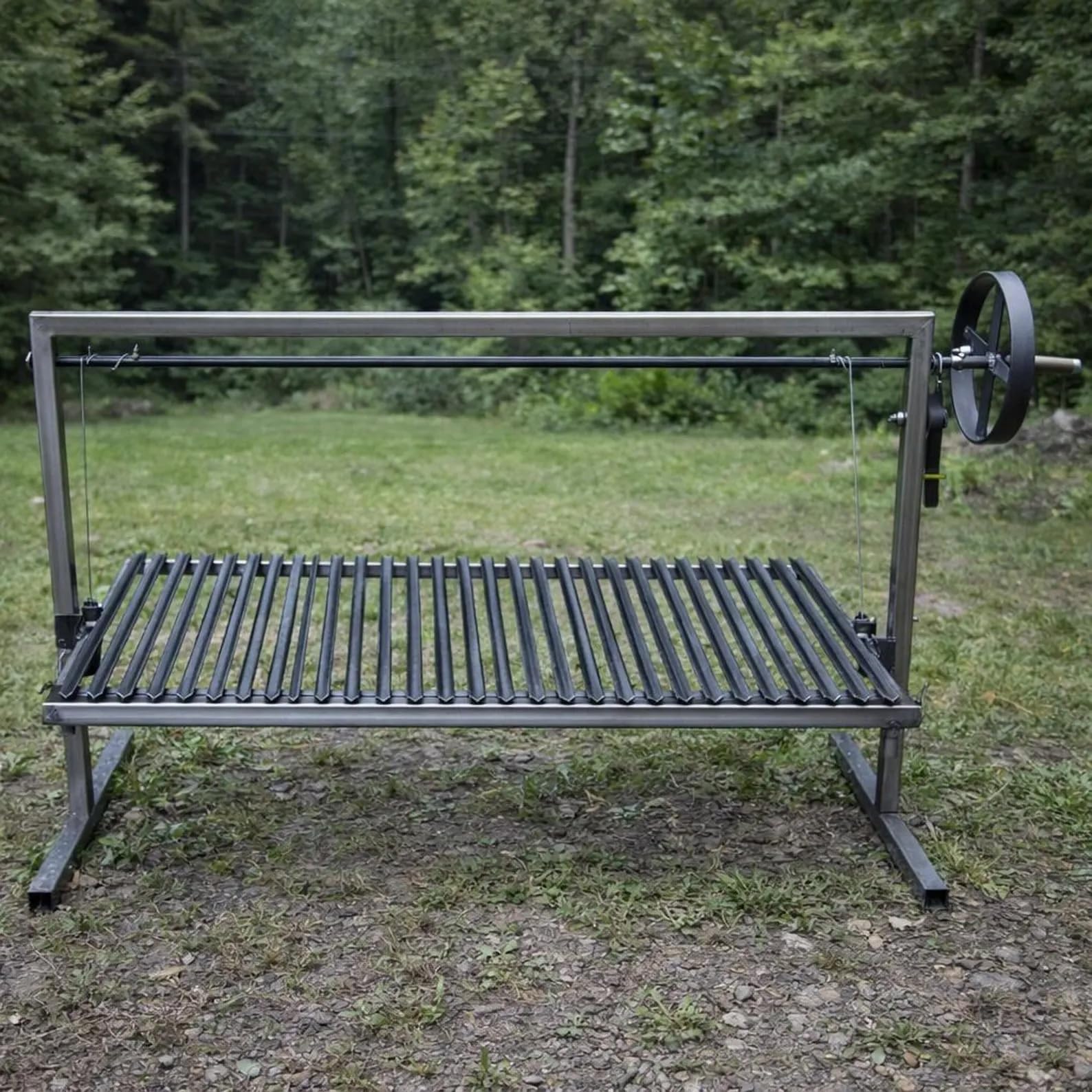 Iron Argentinian Style Santa Maria Grill - V Angle - Size medium (40 x 20 in) 100 x 50 cm (Iron Argentinian Style Santa Maria - V Angle (Only Grill))
