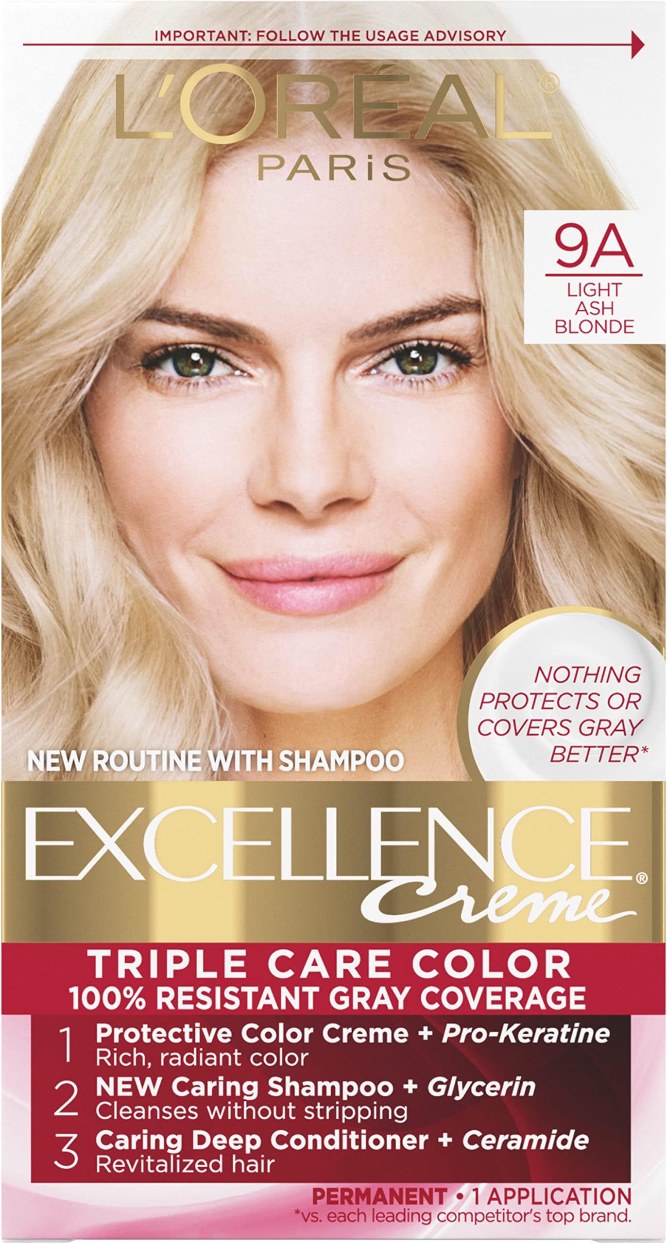L'Oreal Excellence Creme Haircolor Light Ash Blonde