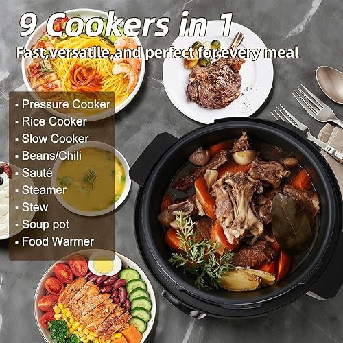 Miniatura 2 de Olla a presión eléctrica comercial de 26.4 cuartos de galón, olla a presión grande de acero inoxidable de 208-240 V 2500 W, olla de cocción lenta