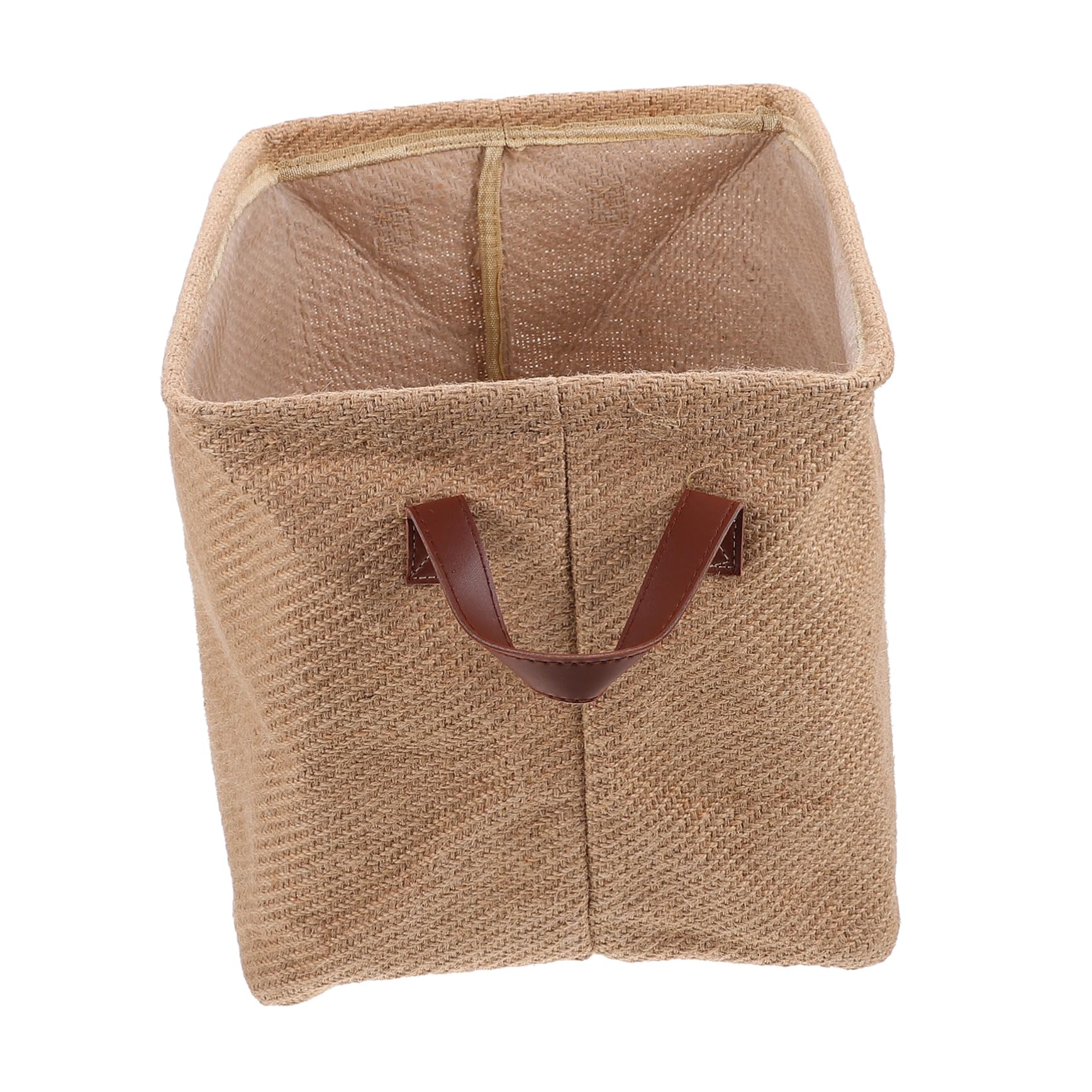 Cesta Diseño Ahorrador de Espacio de Almacenamiento Plegable de Yute Capa Pe y Gran Capacidad para Organizar Ropa y Objetos Hogar