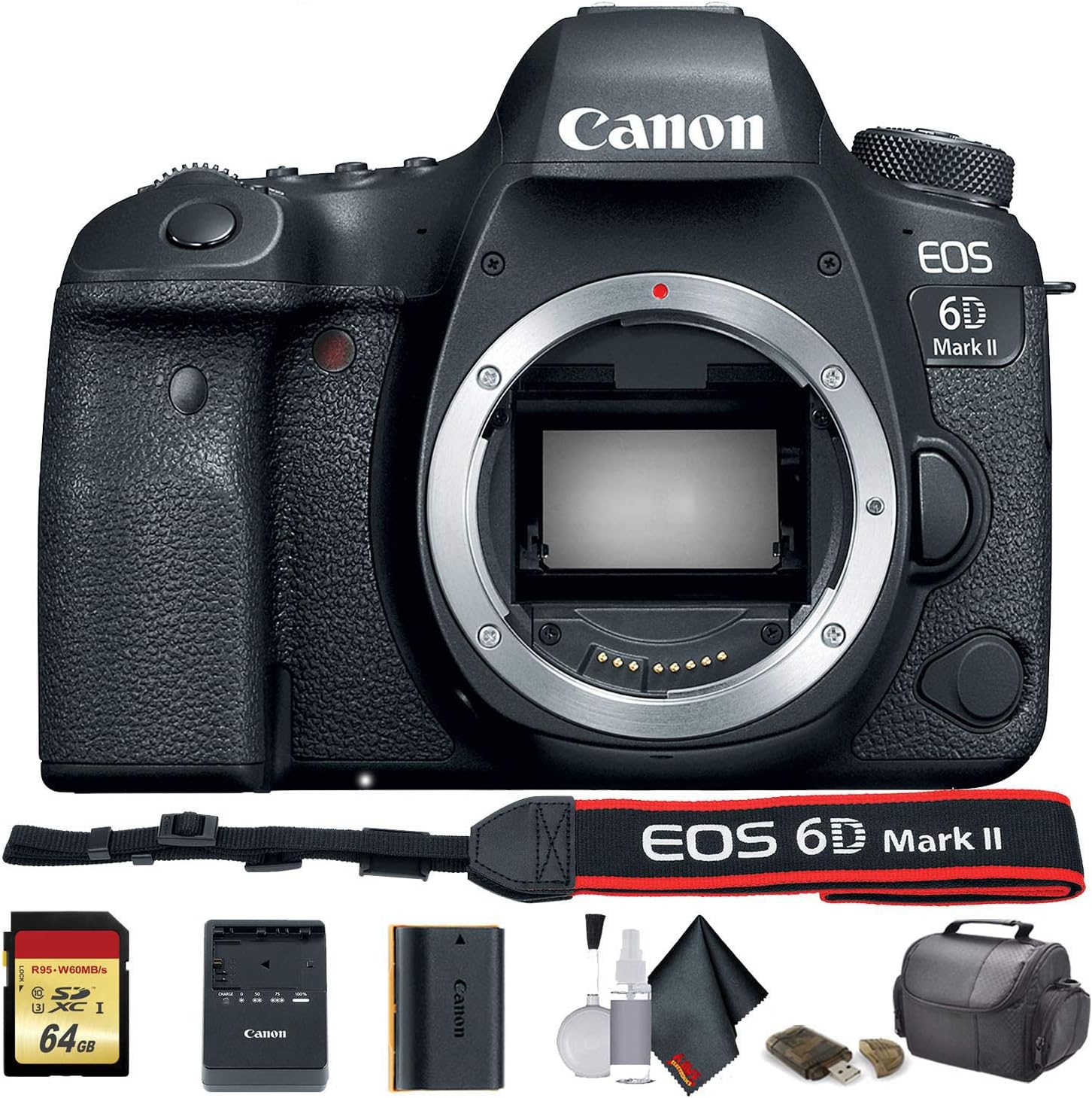 Canon EOS 6D Mark II DSLR Camera (International Model) (1897C002) - Starter Set
