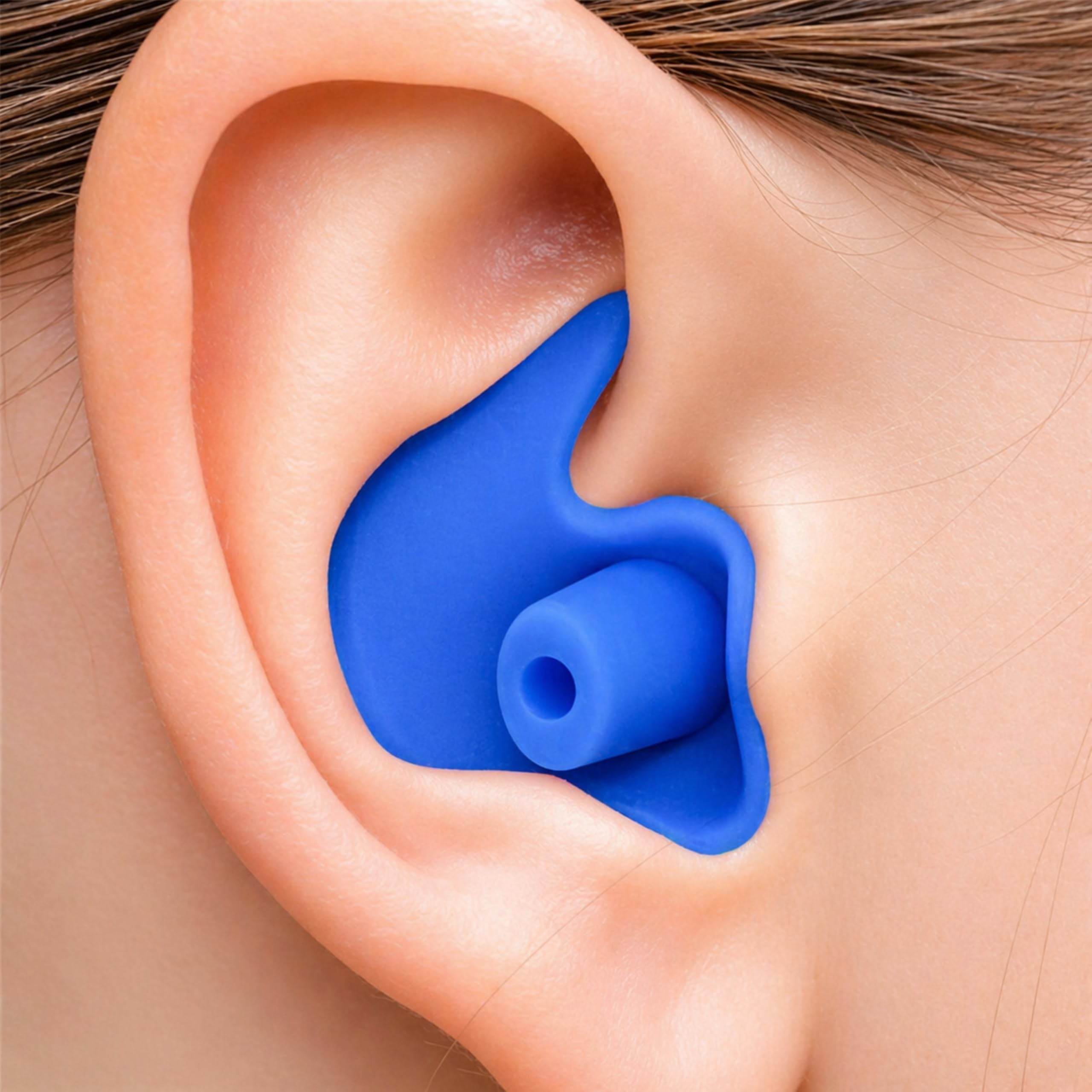 Silicone Swimming Waterproof Soft Ear Plugs Reusable Anti-Noise Dust-Proof Water Diving Sports Earplugs (Blue, One Size)-image-43