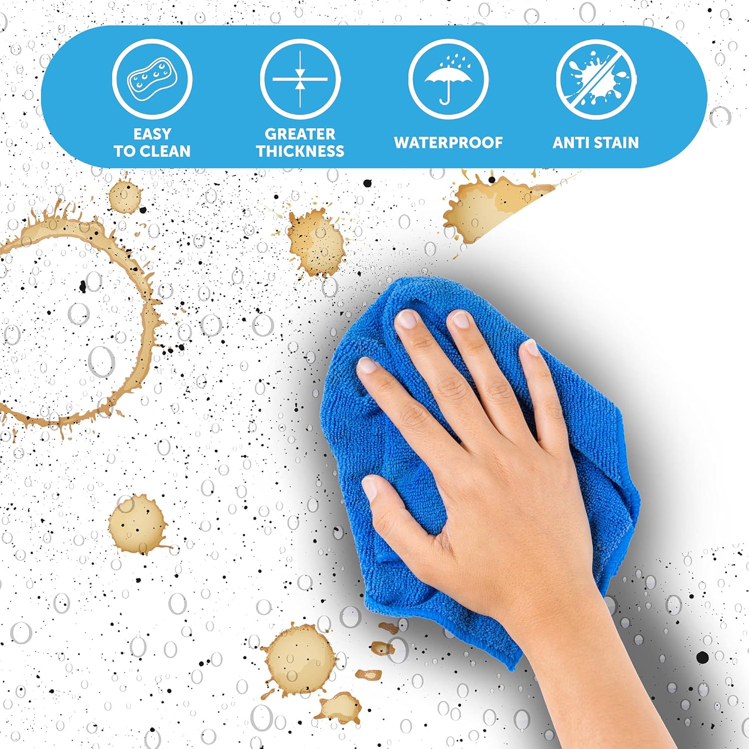 Venilia White Uni Matt Adhesive, PVC Film, 90 x 210 cm, 0.16 mm, Water Resistant, Self-Adhesive, For Furniture, Wallpaper