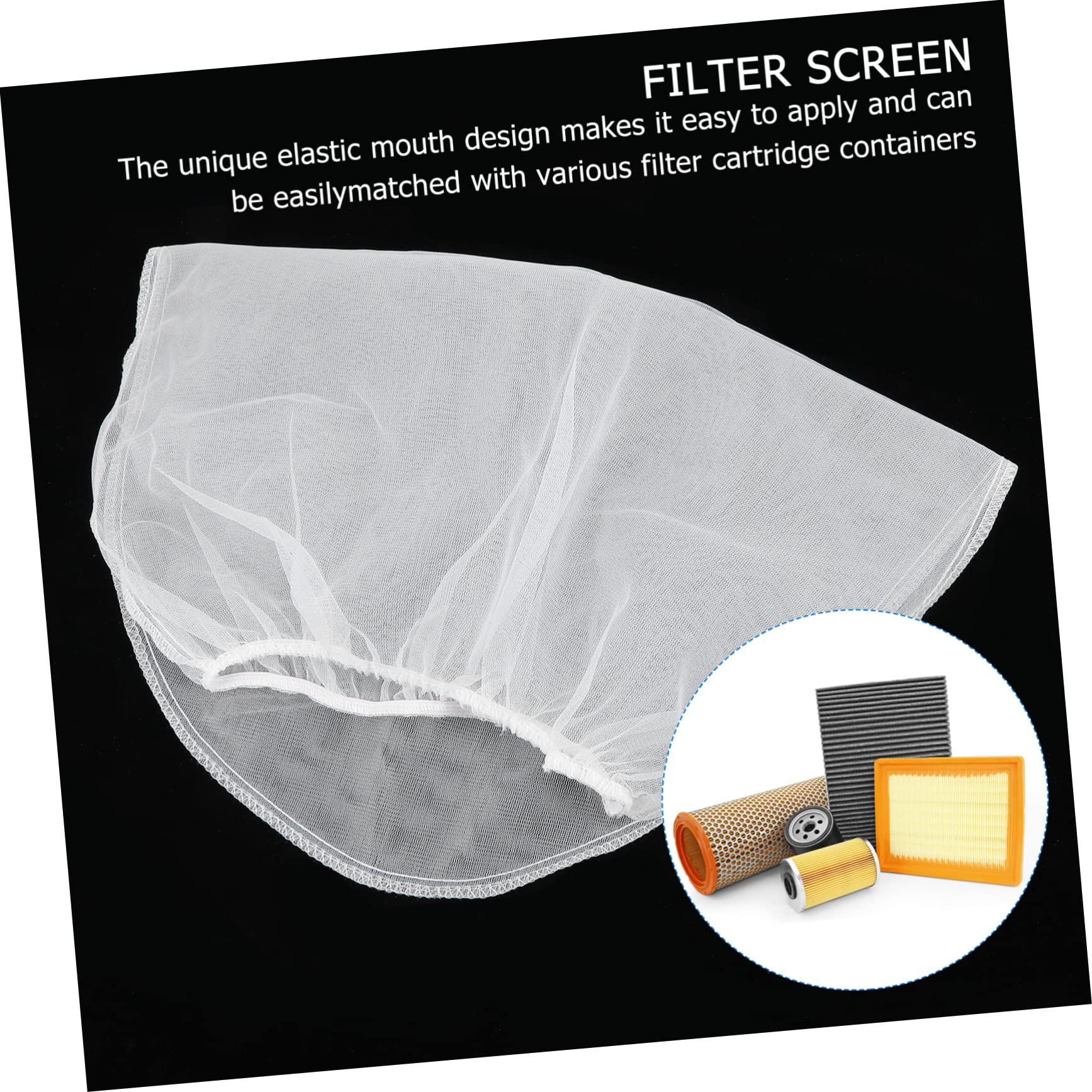 GRIRIW 1pc Fine Mesh Strainer Bag for Paint Stains Elastic Mesh Bag Strainers Polyester Material