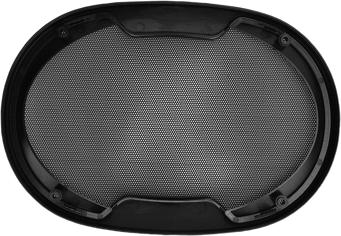 Car Audio Door Angle Gum Speaker Cover 2Pcs Speaker Grill Cover 9.96x6.89in Cold Rolled Steel ABS Oval Shaped Mesh Grille Protector/Fit for DIY Home Theater