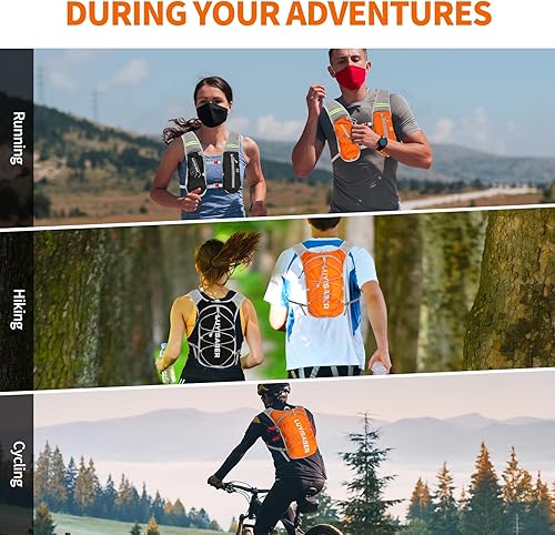 Miniatura 6 de Desoto Mochila de hidratación, chaleco ligero para correr y ciclismo para senderismo, escalada y campamento