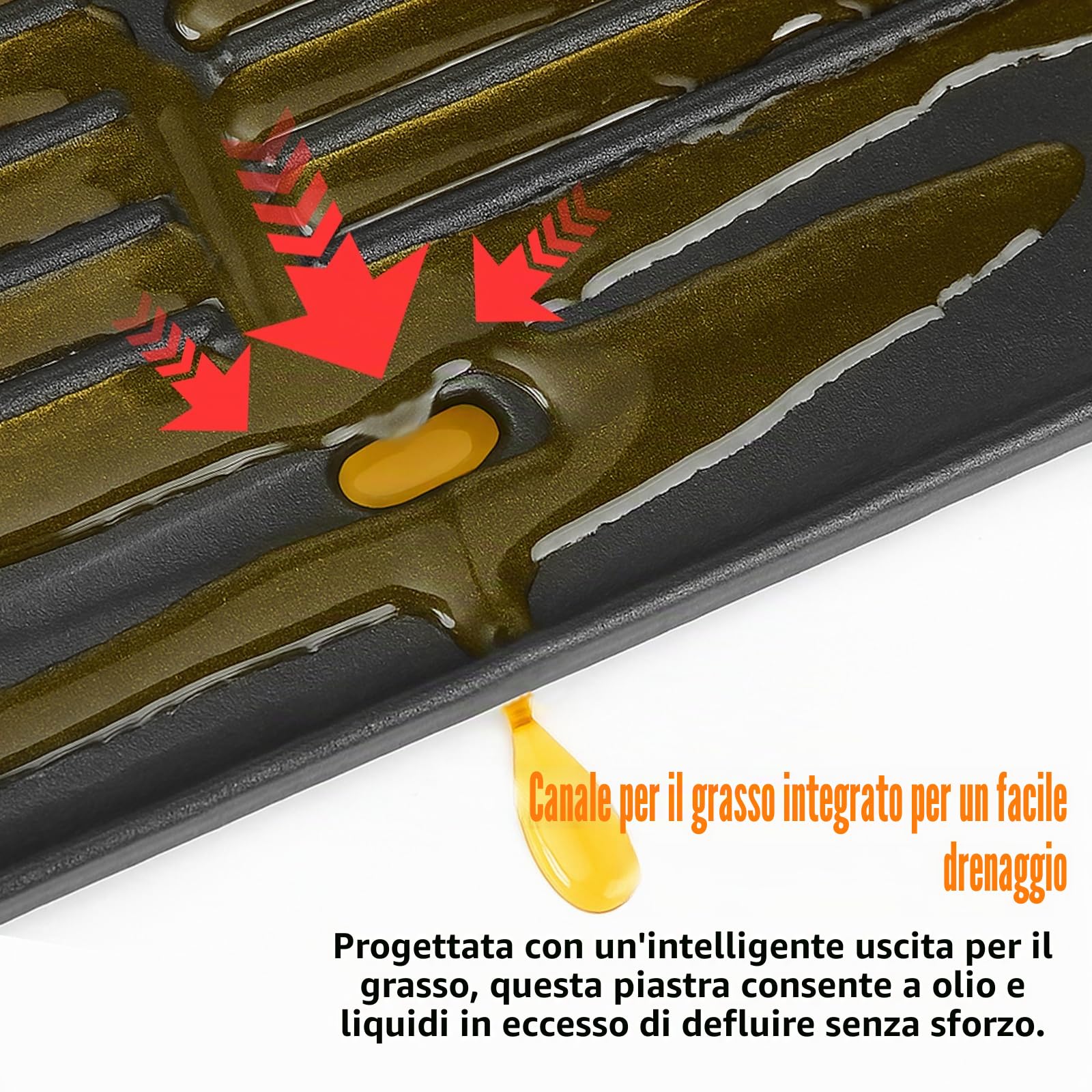 Denmay Griglia grill universale per barbecue a gas Taino Pro/Red serie 4 e 6, 41,5 x 31 cm, in ghisa per serie Burnhard Fred