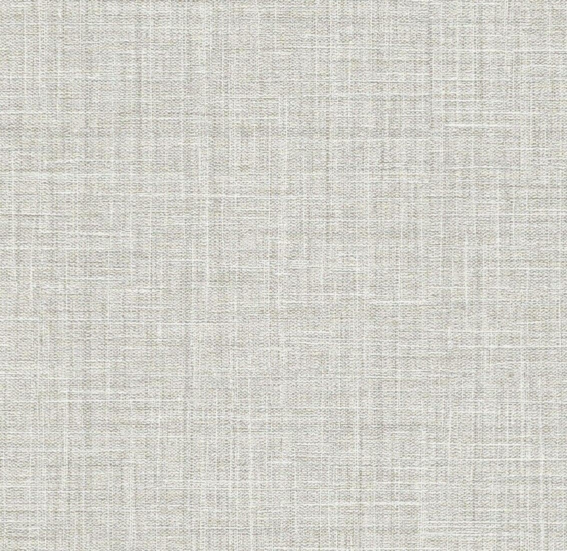 SOPHIE LAURENCE White Brown Grey Glitter Plain Woven Linen Effect Vinyl Wallpaper