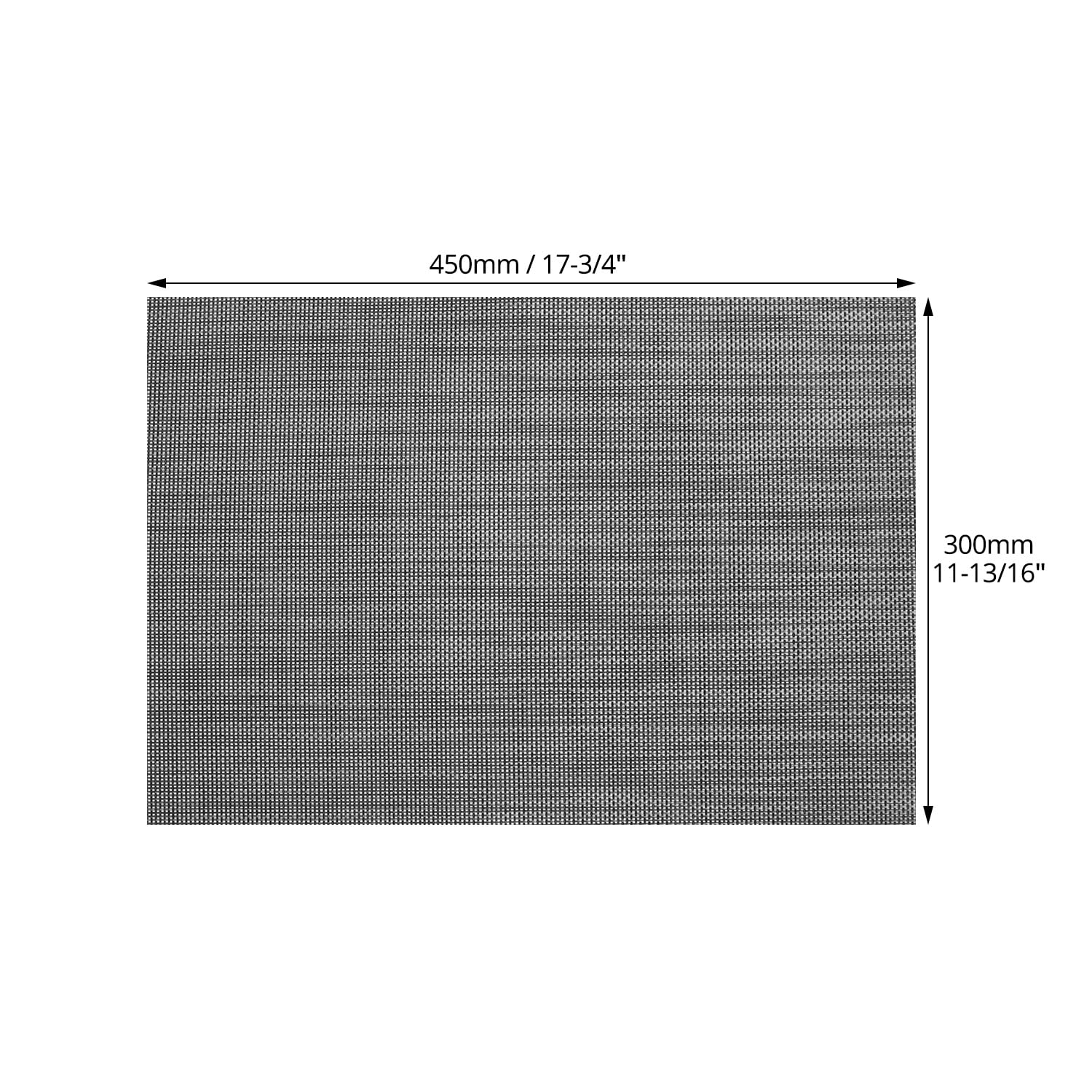 QWORK® Zestaw 6 tkanych mat stołowych 45 x 30 cm, podkładki termoizolacyjne, zmywalne i antypoślizgowe, ciemnoszare