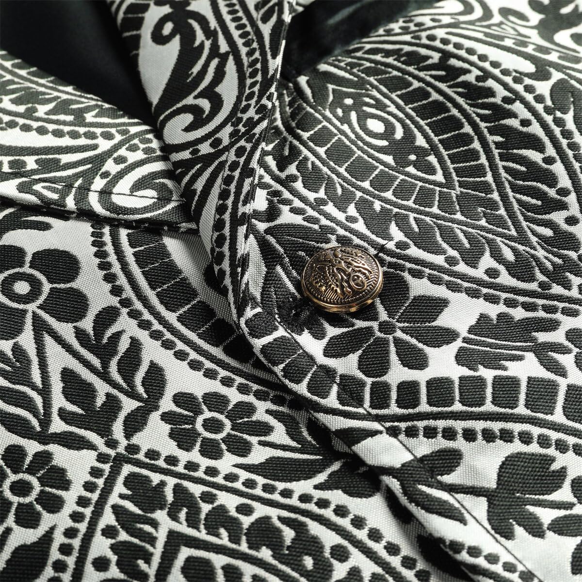 Allthemen Gilet de Costume Homme Gothique Steampunk Veston Formel Paisley pour Fête de Mariage