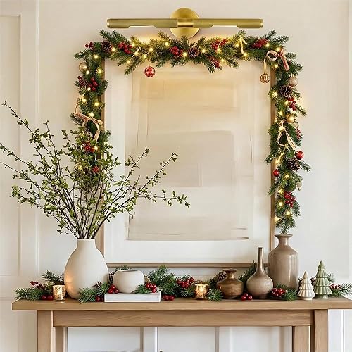 Miniatura 3 de Luz moleteada cableada, luz de imagen de latón de 24 pulgadas para pared, luces de arte doradas regulables, aplique giratorio de 360 para marco de