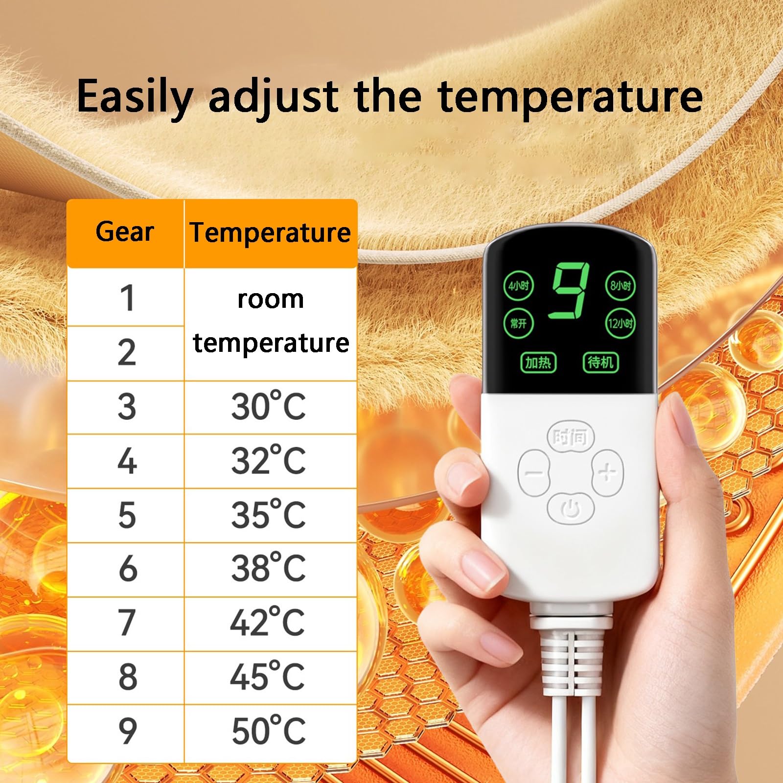 Calore per Animali Domestici, Cuscinetto riscaldato for Animali Domestici, Temperatura Regolabile(Pink,Medium)