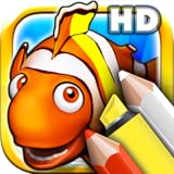 Libros para colorear para los niños HD - Colorear animales del océano y los peces con lápices de colores y rotuladores