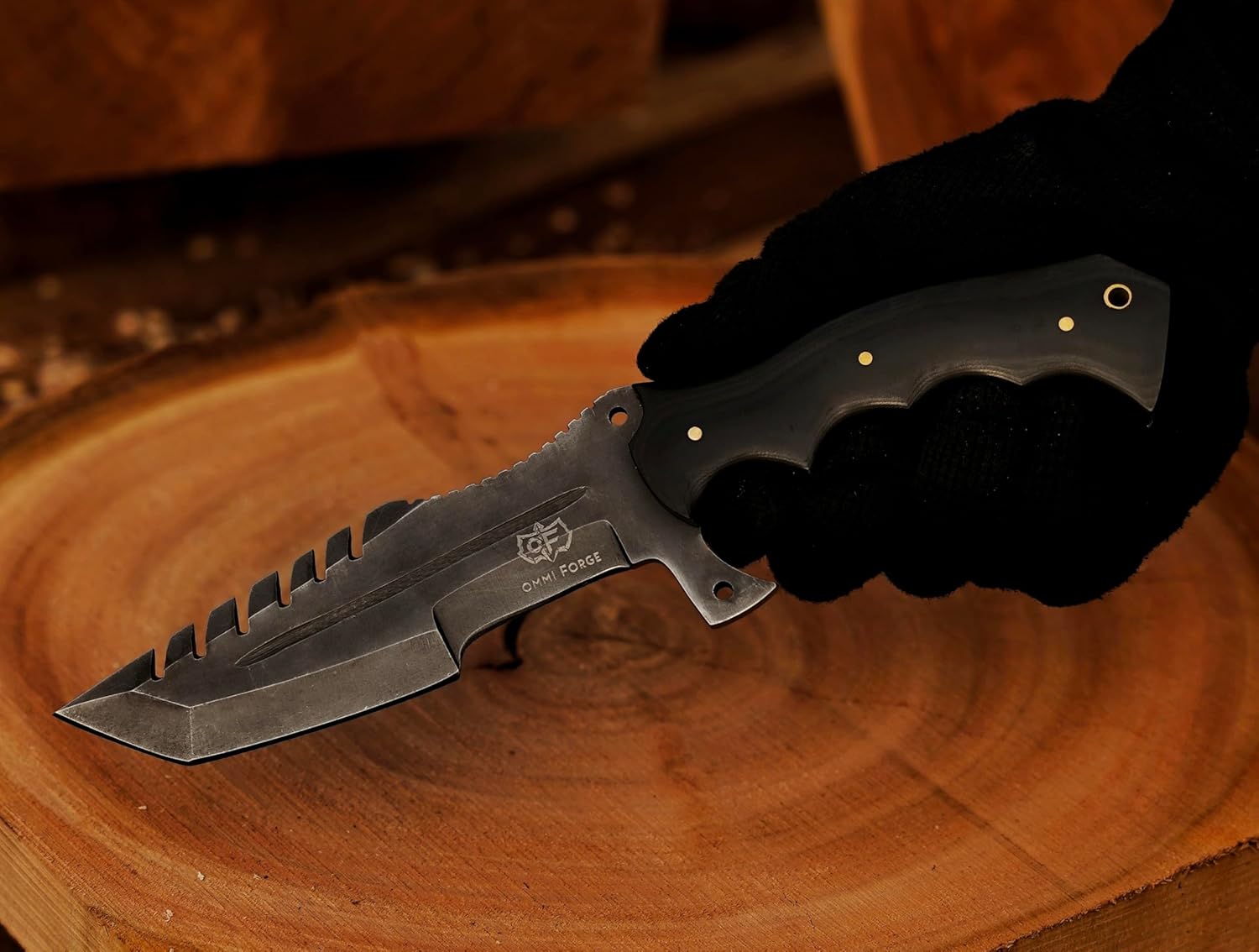 Handmade Tracker Hunting Knife Full Tang with Leather Sheath-Best for Outdoor Camping- Men Gift