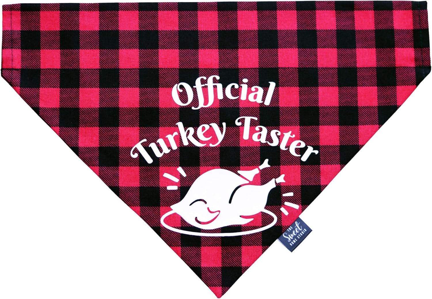 Thanksgiving Over The Collar Dog Bandana, Funny Slip on pet Collar Cover, Fall Photo Props, Gift for Dogs (X-Large, Official Turkey Taster)