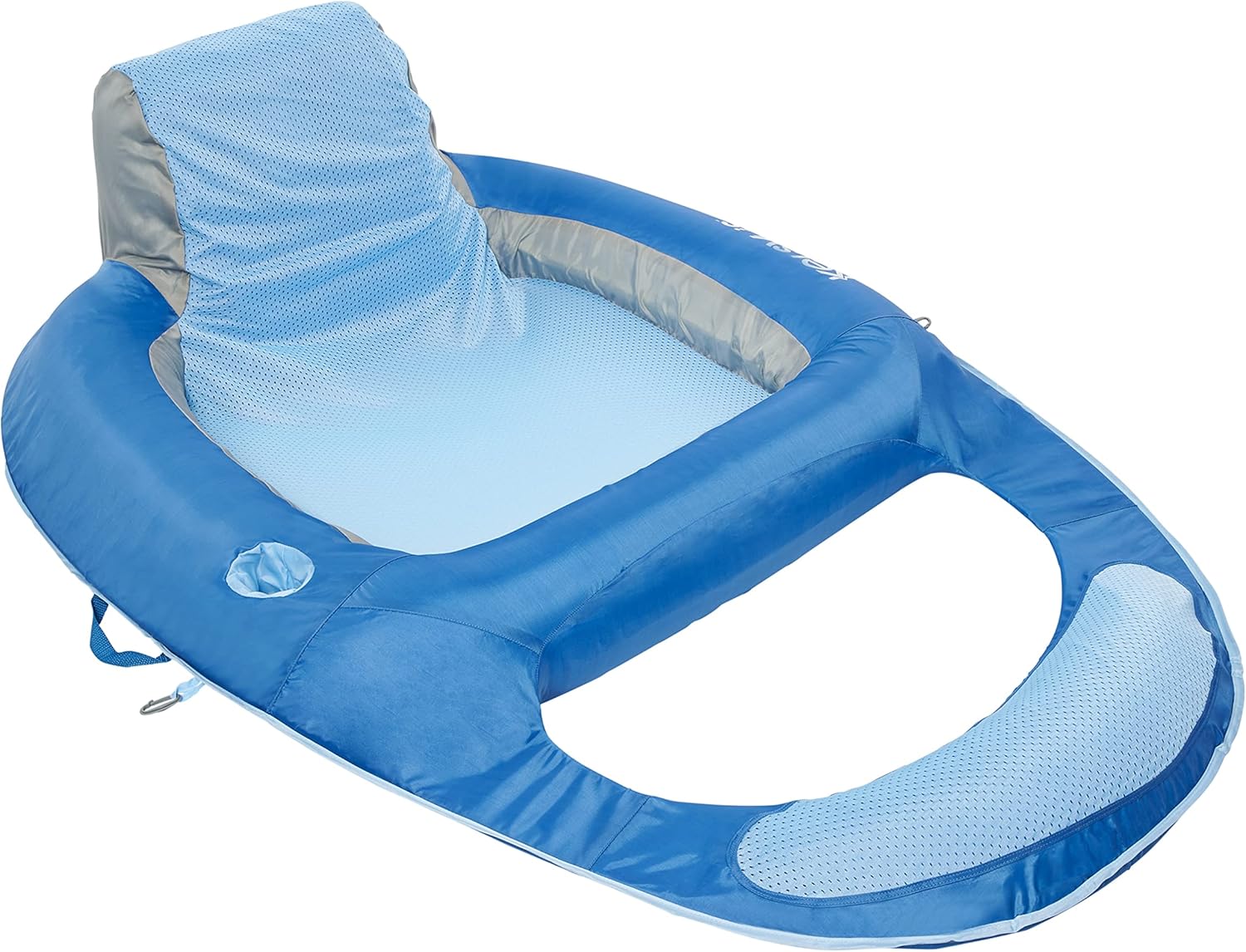Kelsyus Floating Pool Lounger Inflatable Chair w/ Cup Holder, Blue