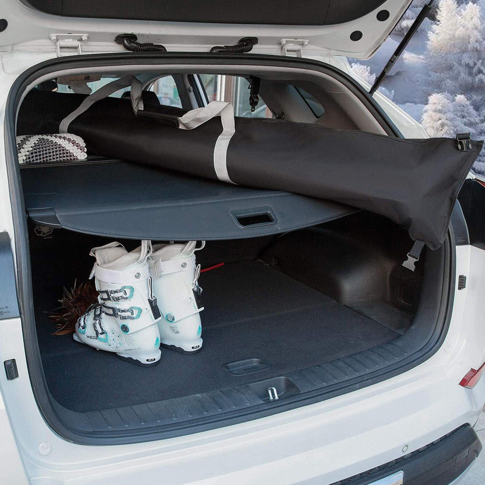 BORDEAG Sac De Ski et Voyage - Housse De Rangement pour Skis avec Sangle De Transport (185×33cm)