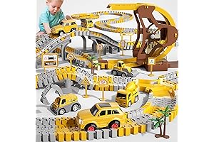 i haha 236 pcs Construction Race Tracks: Build to Chase Your Dream!