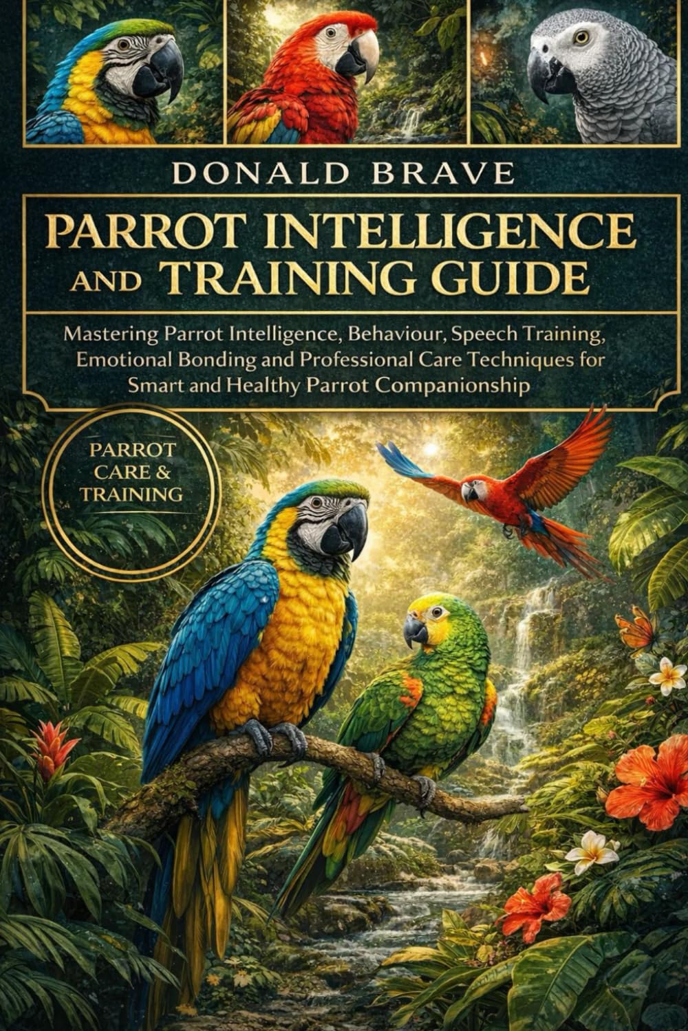 PARROT INTELLIGENCE AND TRAINING GUIDE: Mastering Parrot Intelligence, Behaviour, Speech Training, Emotional Bonding and Professional Care Techniques for Smart and Healthy Parrot Companionship.