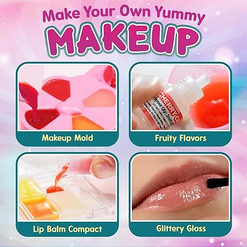 Miniatura 2 de Playz Yummy Lip Balm Makeup Arts & Craft Kit para crear pintalabios afrutados, bálsamos brillantes y pantallas solares de labios utilizando