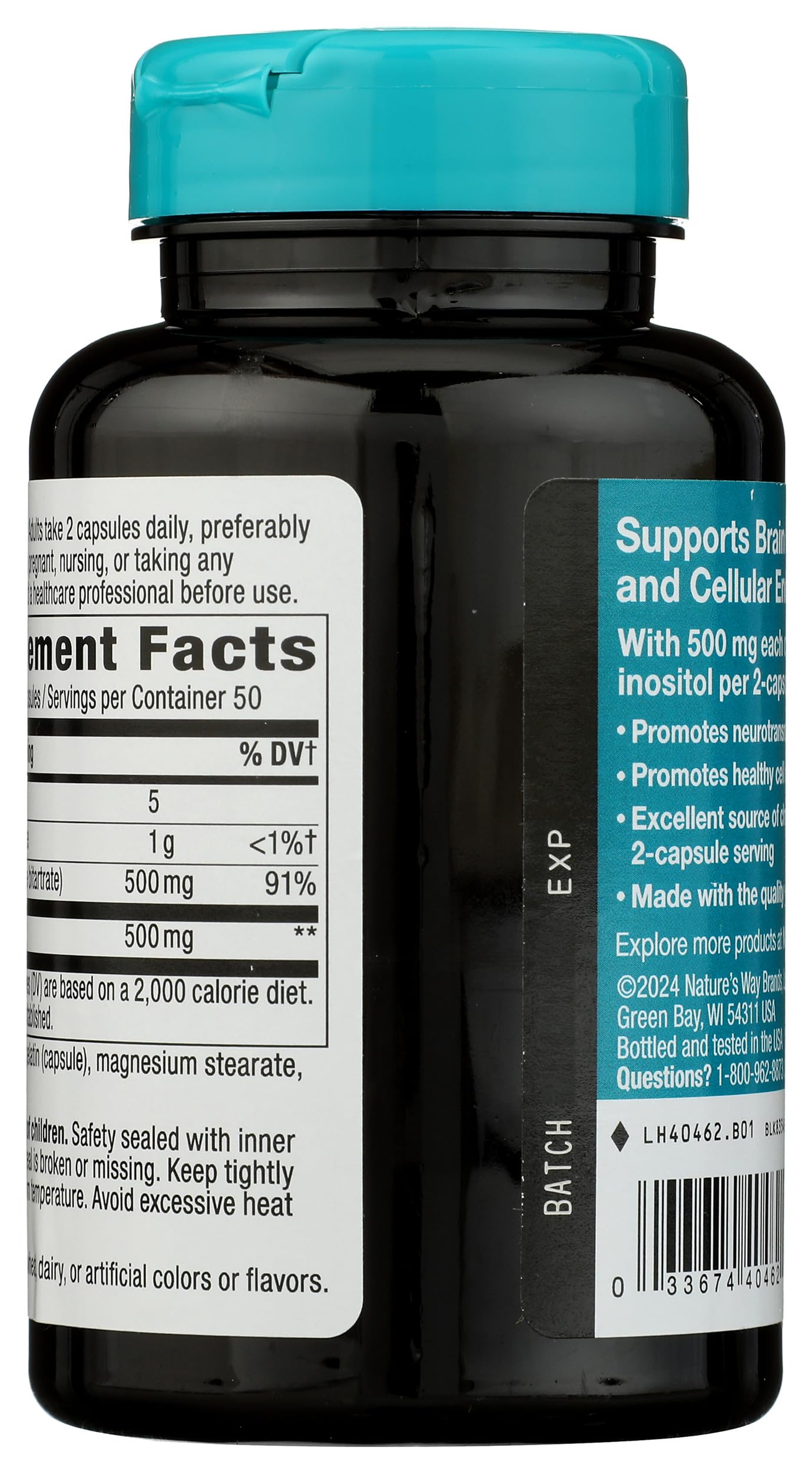 Natures Way, Choline Inosit 500mg, 100 Capsules — Amazon image 2