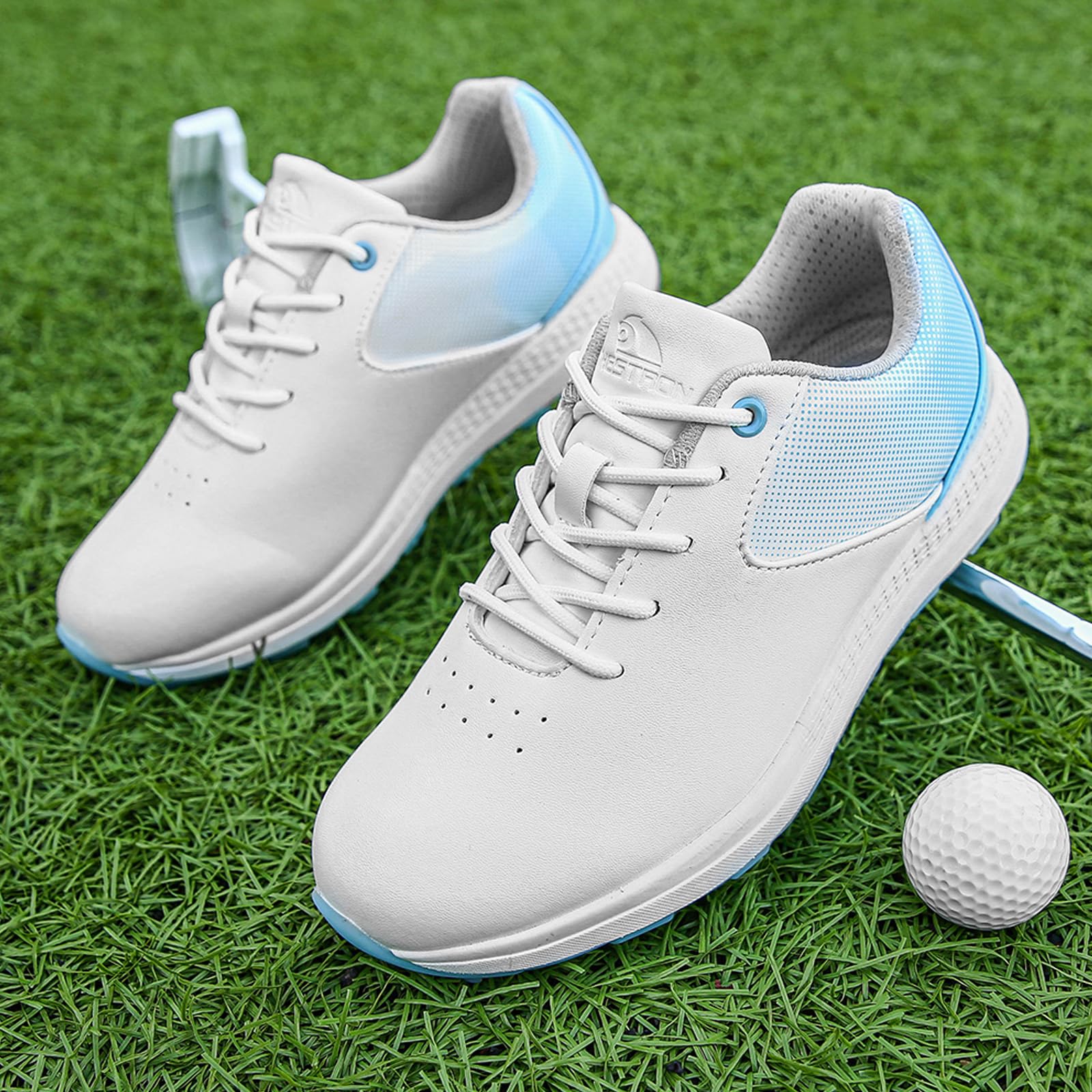 Mujer Zapatos De Golf, Zapatillas De Golf Ligeras E Impermeables Sin Clavos para Niñas, Zapatos De Golf Antideslizantes para Entrenamiento De Tallas 36-43