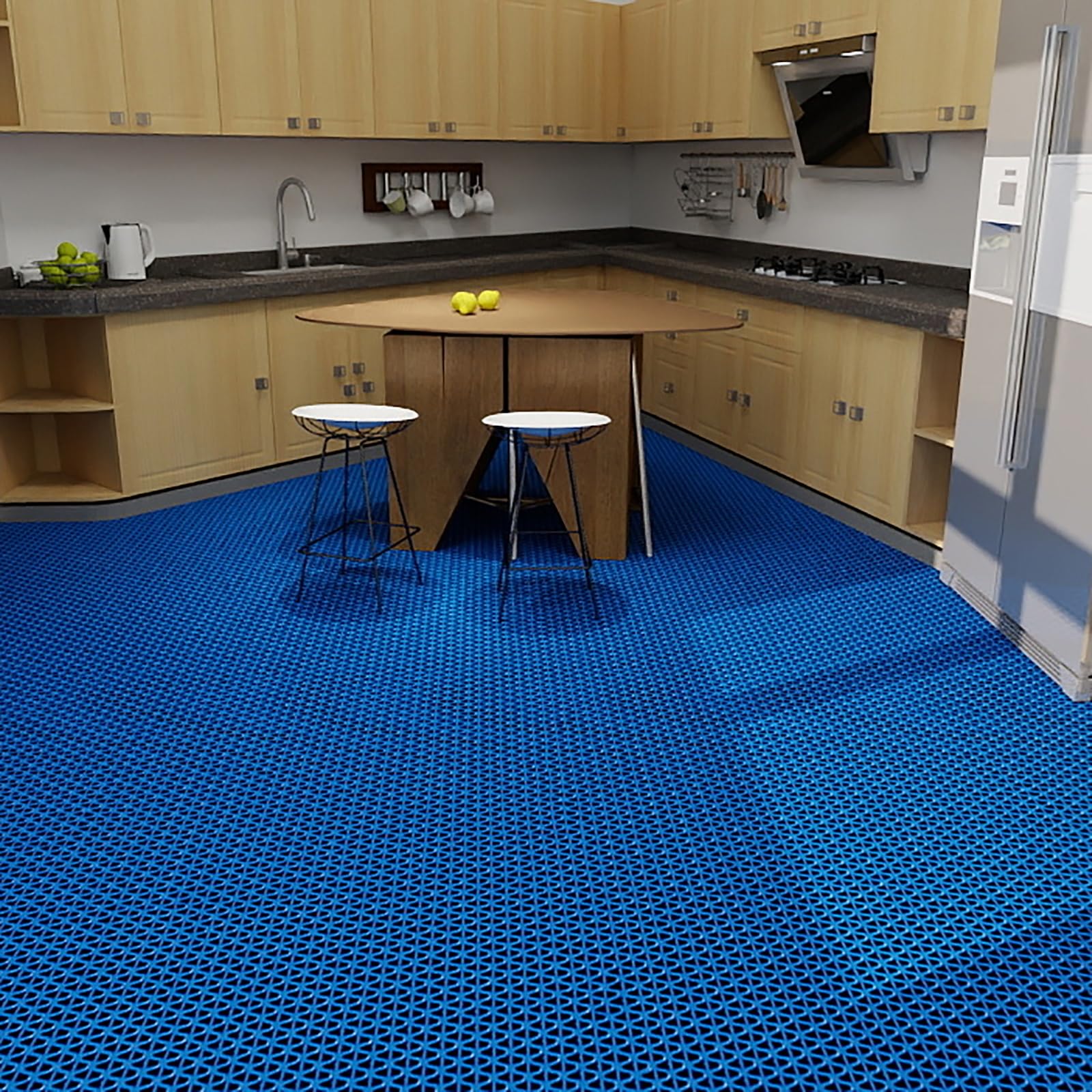 Antypoślizgowa mata z PCW, antypoślizgowa podkładka do cięcia, do kuchni, odporna na wilgoć mata gumowa, rozmiar 300 x 120 cm