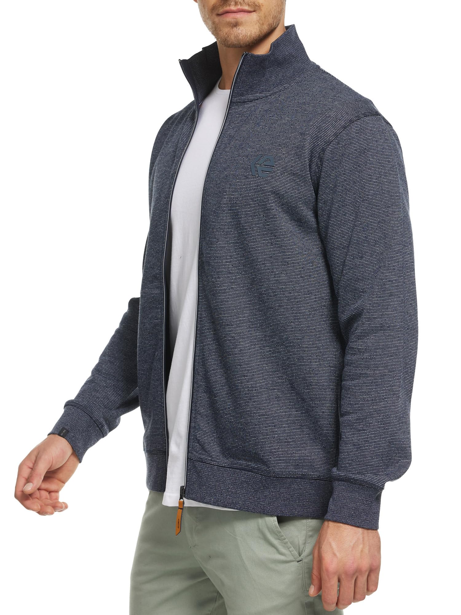 Indicode Herren INYanic Sweatjacke mit Stehkragen | Cardigan Herrenjacke Sweater Männer