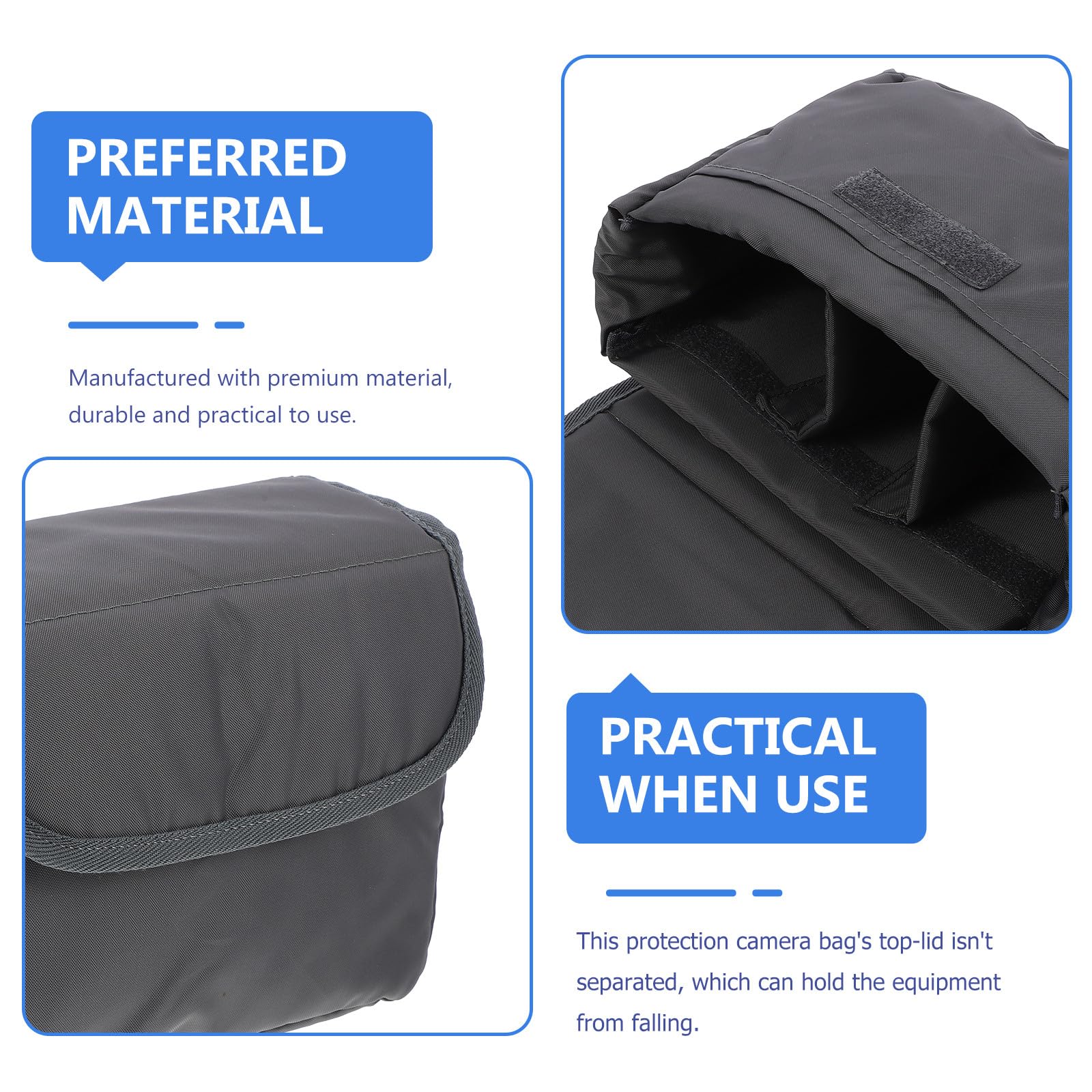 Amosfun Bolsa para Cámara Acolchada Compacta para Mochila, Estuche Plegable Portátil para Cámara Digital y Lentes, Inserto Protector contra Rasguños para Fotografía de Viaje