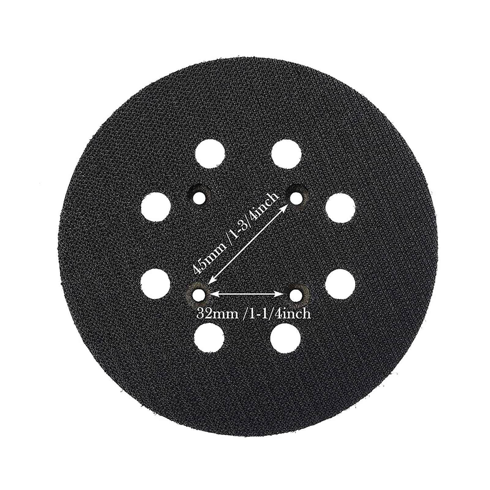 Eujgoov 2 Pièces 5 Pouces 8 Trous Support de Ponceuse Tampon de Remplacement de Ponceuse à Orbite Aléatoire pour la Plupart des Meuleuses