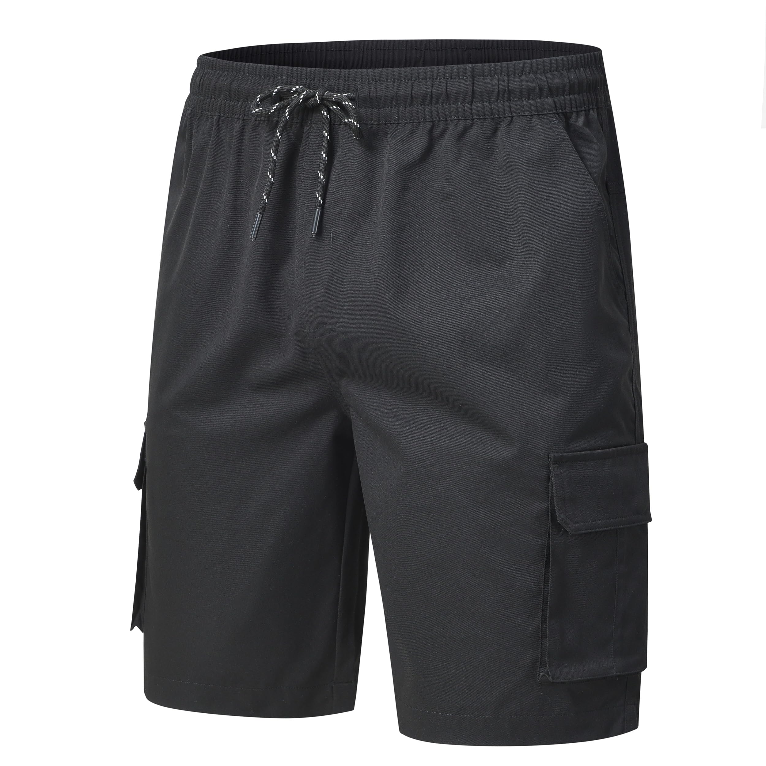 YuKaiChen Kurze Hosen Herren Cargo Shorts Chino Shorts Sommer mikroelastisches Köpergewebe Elastische Taille mit Reißverschlusstaschen