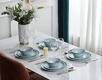 Amazon.com | Melamine Dinnerware Set for 4, 12Pcs Dinnerware