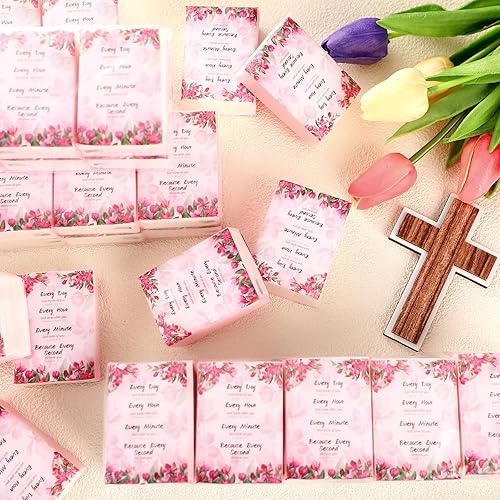 Miniatura 6 de Zhanmai Pañuelos faciales cristianos, 100 bolsillos, pañuelos de bolsillo, versículos de la Biblia, pañuelos de viaje, tamaño de viaje, papel