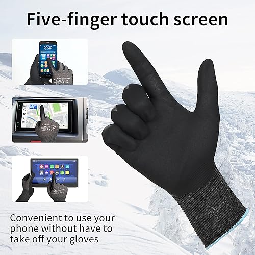 Miniatura 3 de Guantes de trabajo ultra finos para hombres y mujeres, guantes de trabajo de seguridad con pantalla táctil con agarre, guantes de trabajo súper