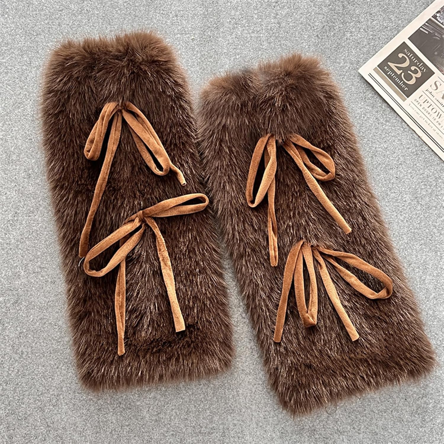 Faux Fur Fuzzy Leg Warmers for Women Boot Cuff Cover Y2k Halloween Halloween Christmas Festival Outfit