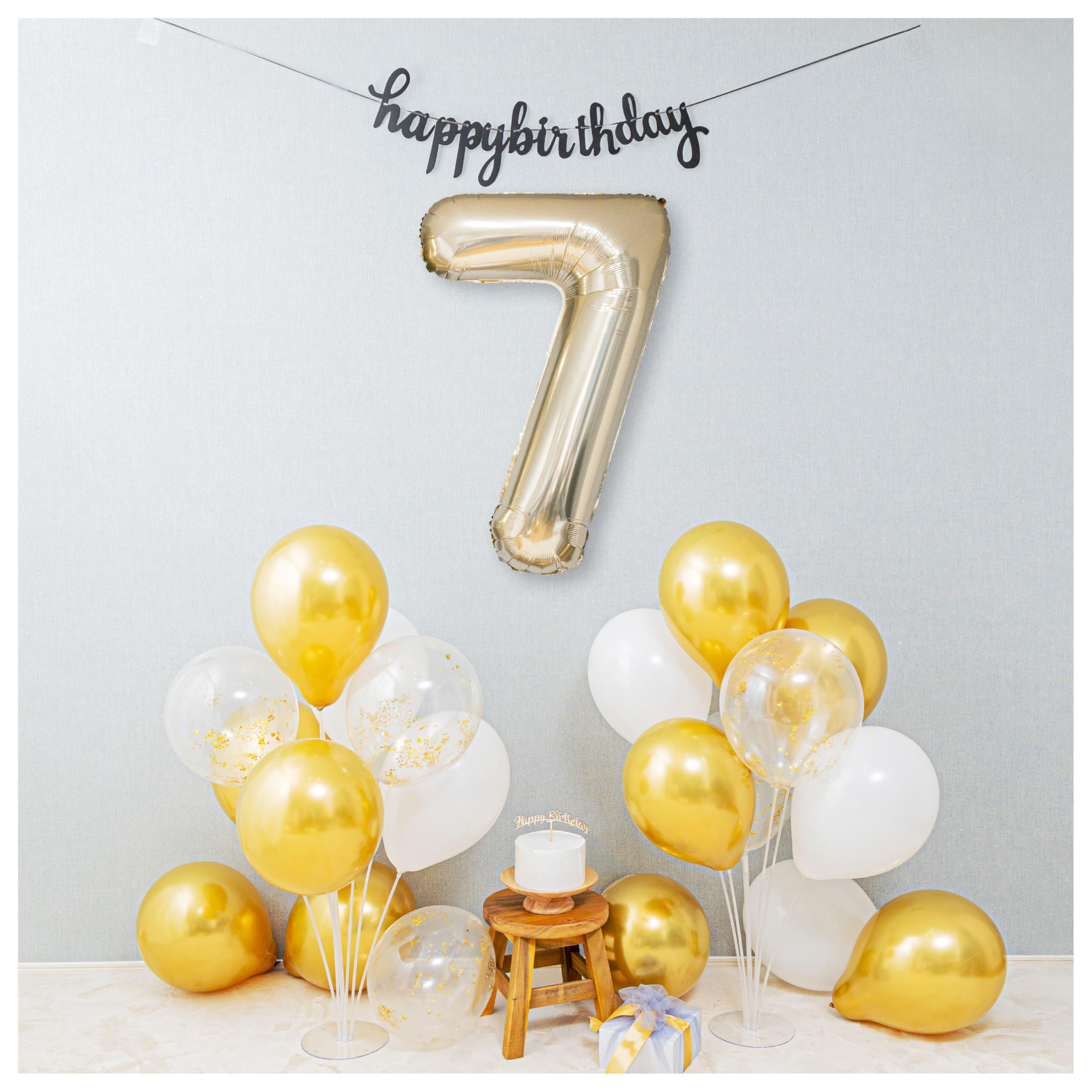 Amazon | 【風船屋】選べる数字 7歳 誕生日 数字バルーン オシャレ 