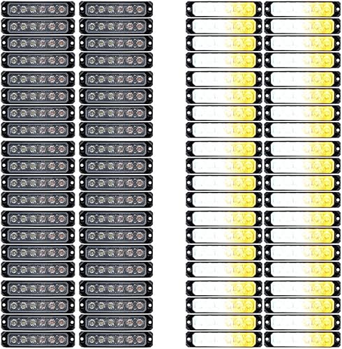 AMOPA CORP - Barra de luz estroboscópica intermitente de 6 luces LED de 30 W de advertencia de emergencia SYNC, barra de luz estroboscópica