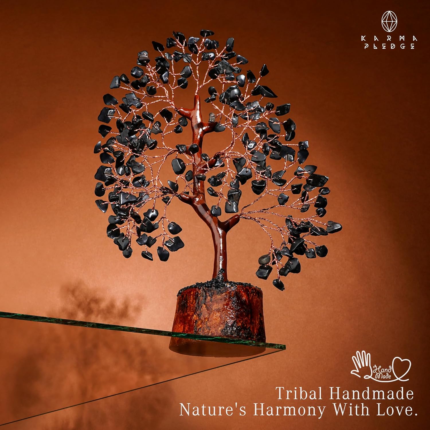 Crystal Tree of Life Birthday Gifts for Women, Men, Handmade Home Decor, Office, Room Decoration, Black Obsidian Reiki Healing Crystal Chakra Tree for Money, Good Luck Gifts for Her, Mom & Dad - Image 5