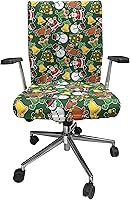 Vista 67 de Ambesonne - Funda para silla de oficina en acuarela, pinceladas abstractas con diseño de lunares, patrón geométrico grunge, fondo moteado, tela