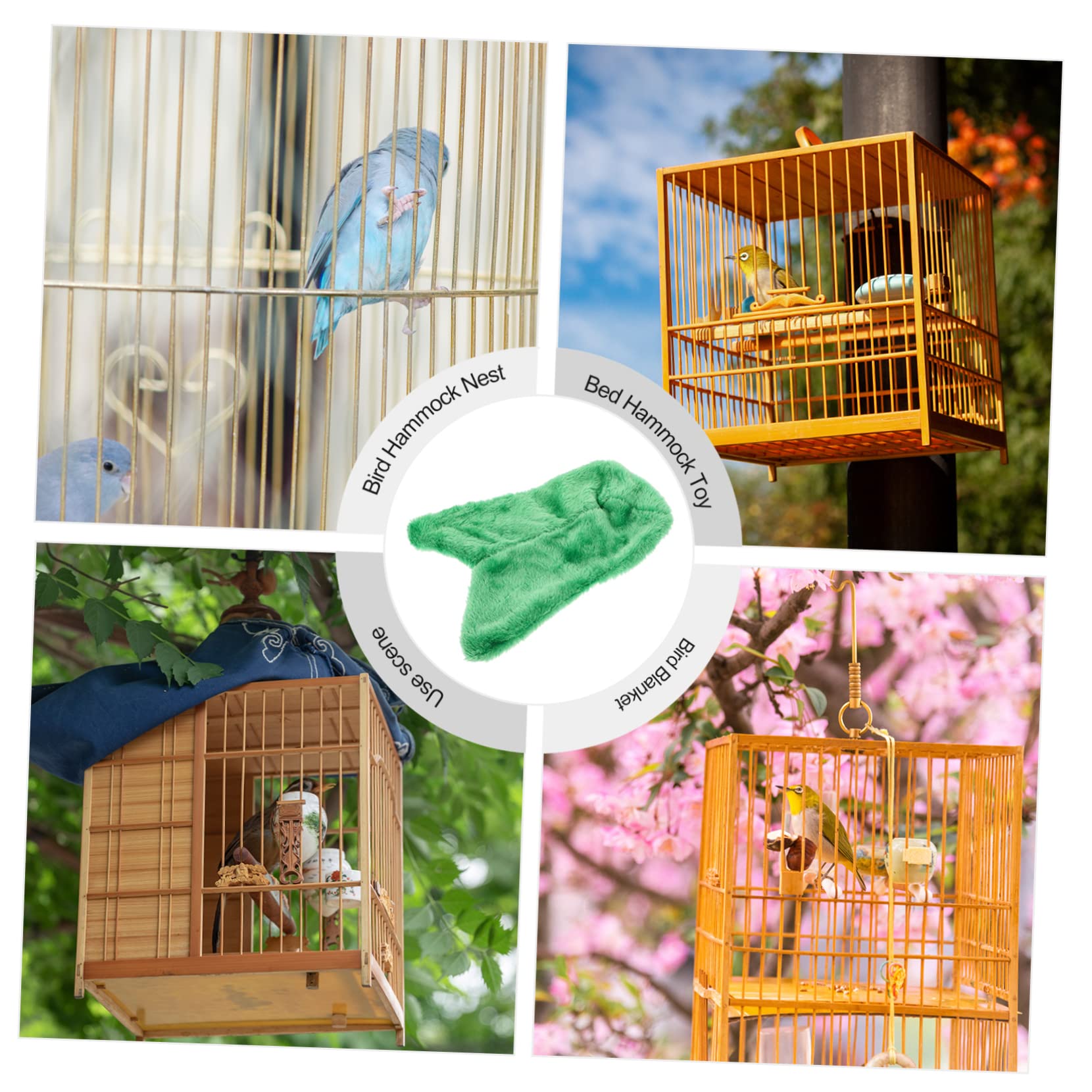 Toyvian Couverture Angle pour Perroquet Cabane Douillette pour Cage Nid Douillet pour Oiseaux Jouet Suspendu Accessoires pour Cage