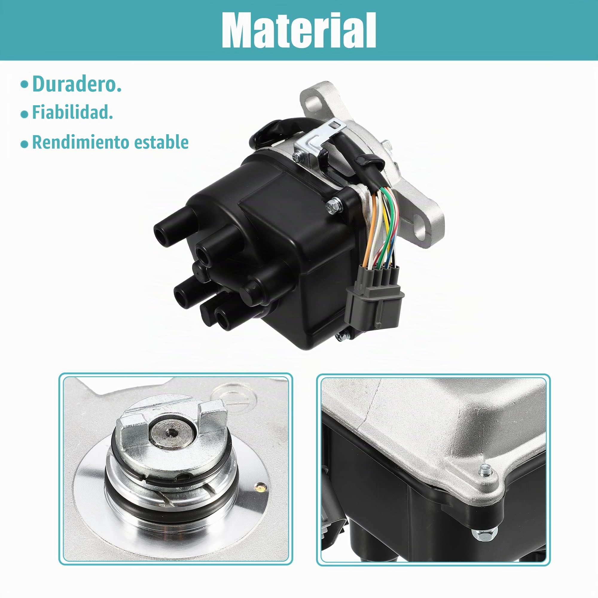 QUARKZMAN Distribuidor Encendido Para Honda Cr-V 2.0L Dohc 99-01 1Pc | Material: Metal, Plastico, Color: Negro, Plateado, Oe: 30100-P6T-T01, 6082903, Tc08A, Td74U, Tamaño: 14X12X16 Cm, 8 Pines