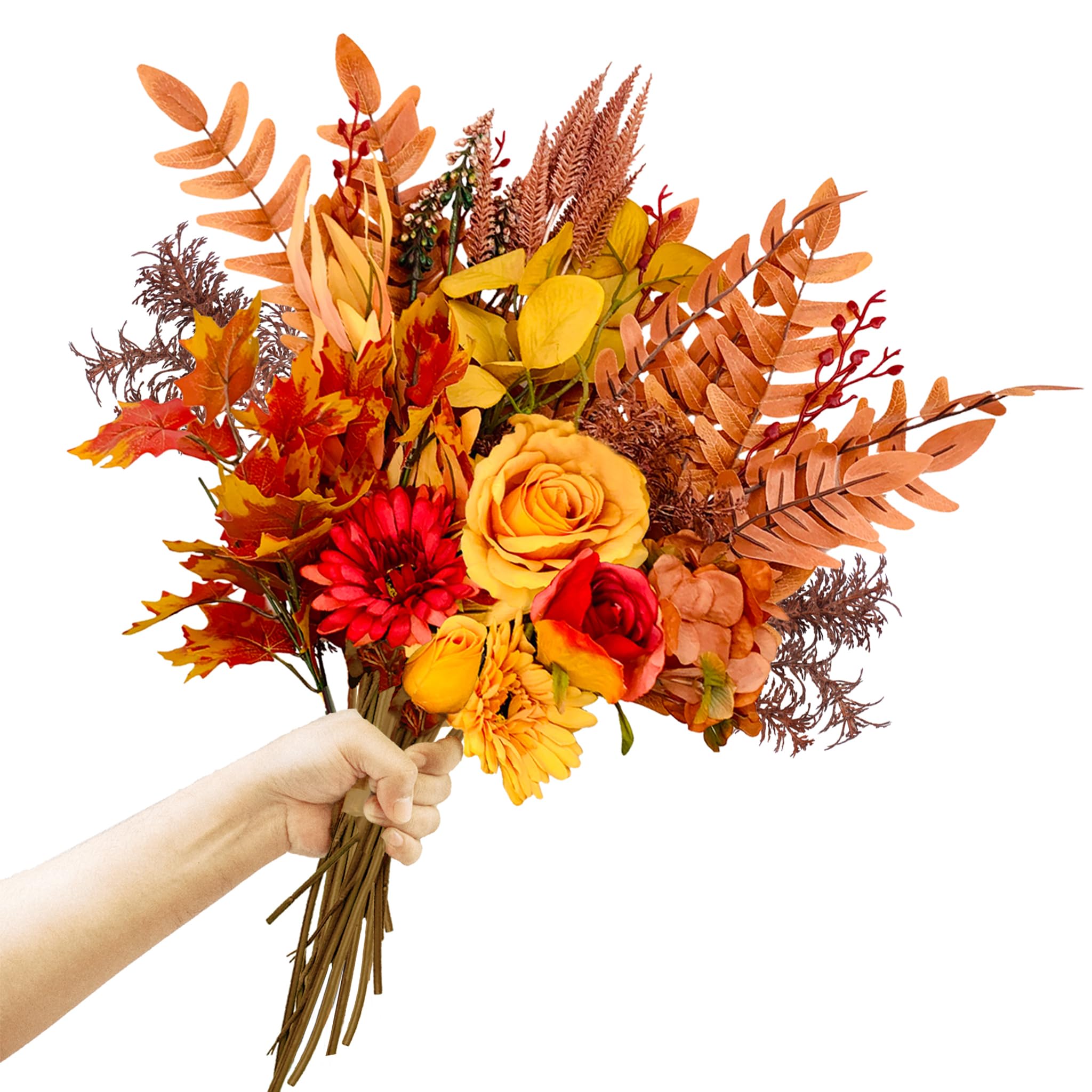 Amazon｜Ruidazon 人工秋の花ブーケ 21.6インチ 秋 フェイクシルク