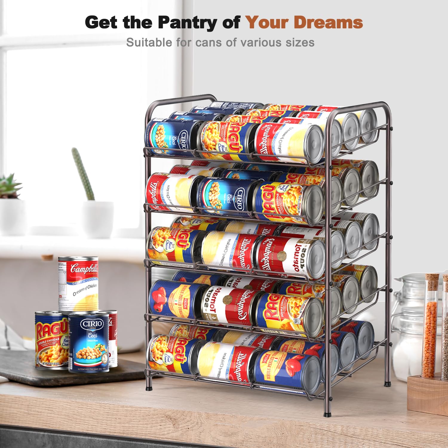 Canned Food Rack Dispenser Simple Trending Can Rack Organizer,
