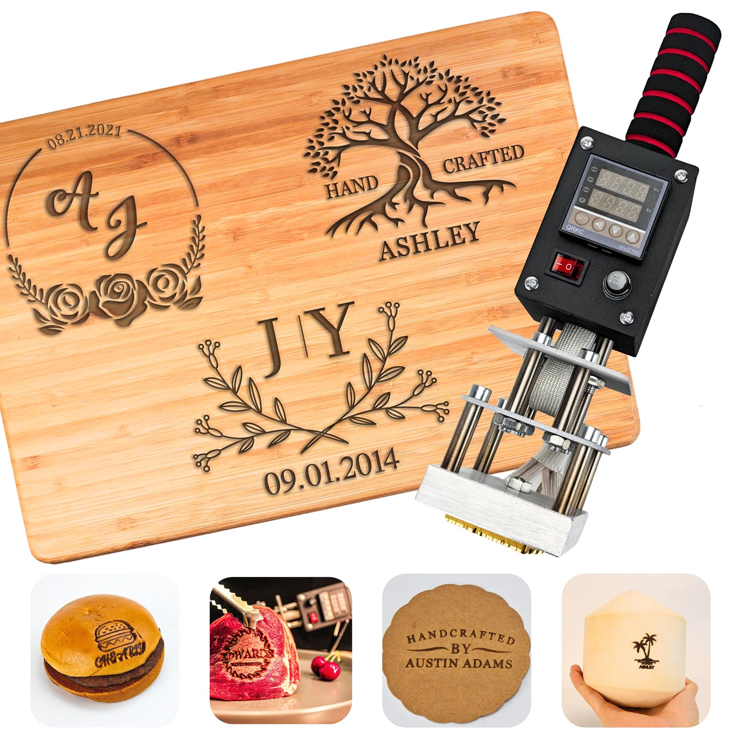 Wood Burning Tools Custom Electric Branding Iron For Wood 500w/800w/1000w High-Power Custom Brand Electric Iron Handcrafted Design Gifts For Father's Day (500w electric branding iron)