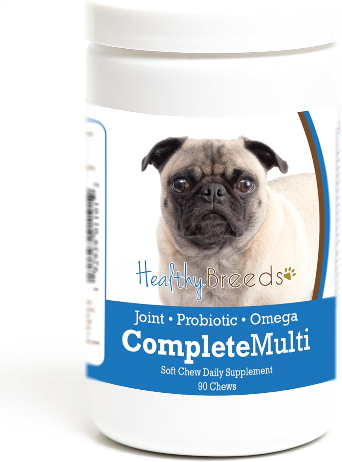 Healthy Breeds Complete Dietary Supplement for Dogs for Pug, Brown