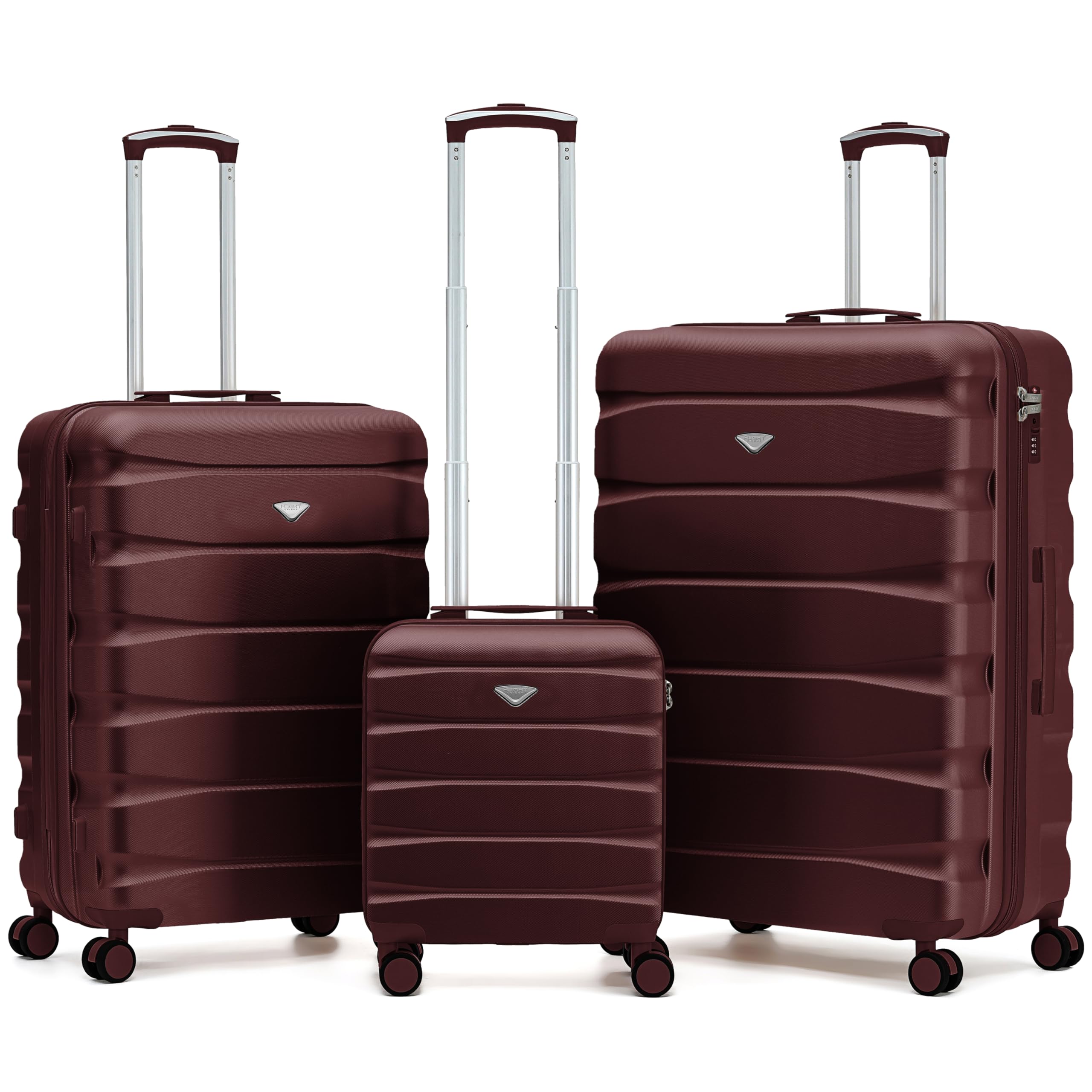 Flight Knight Underseat Cabin Suitcase 45x36x20cm | Free Hand Luggage for EasyJet & Wizz Air | Lightweight ABS Hard Shell with 8 Silent-Glide Spinner Wheels | Max Space Travel Bag — view 270